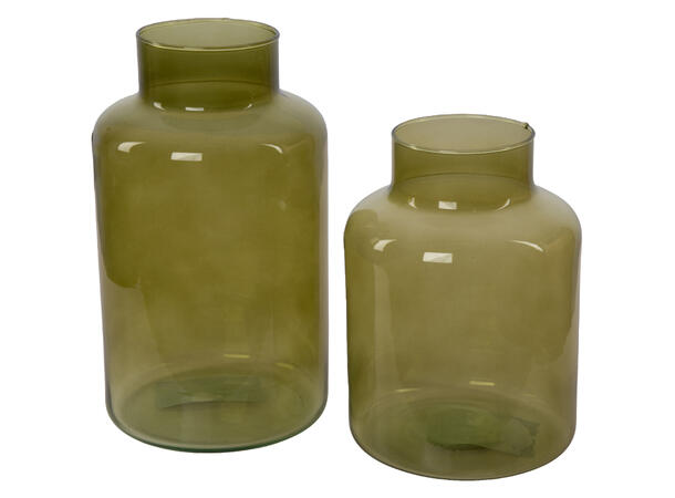 Vase resir. grønn/grå/amber 14x20cm 3ass Vekt:386gram 