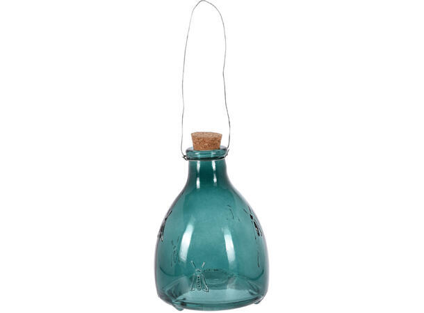 Fluefanger i glass m/kork 13x9cm 4ass Forpakning 24stk (4assx6stk) Vepsefanger 