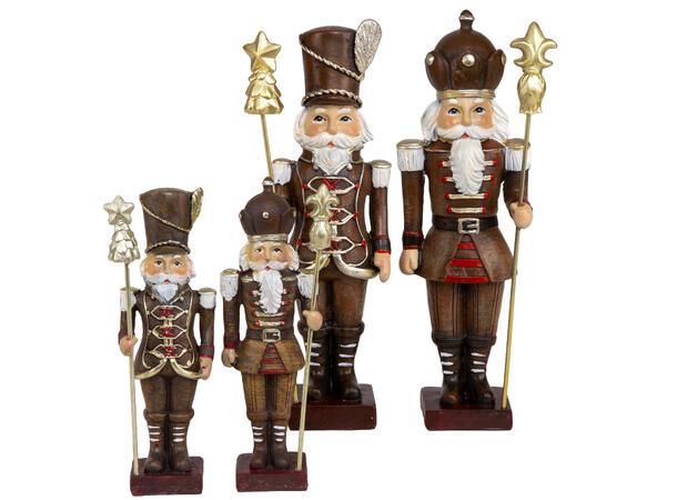 Tinnsoldat brun m/gull h:15,5cm 2ass 