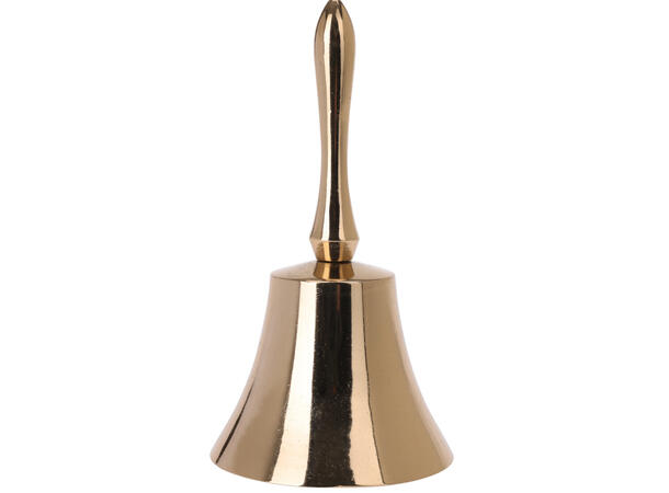Bordklokke bjelle metall gull 11x5,5cm Forpakning: 12stk 6 ass design 