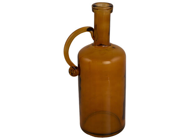 Flaske vase resirkulert brun 17x38cm 