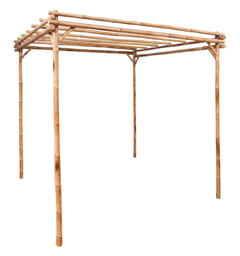 Pergola bambus naturfarge 170x170x220cm