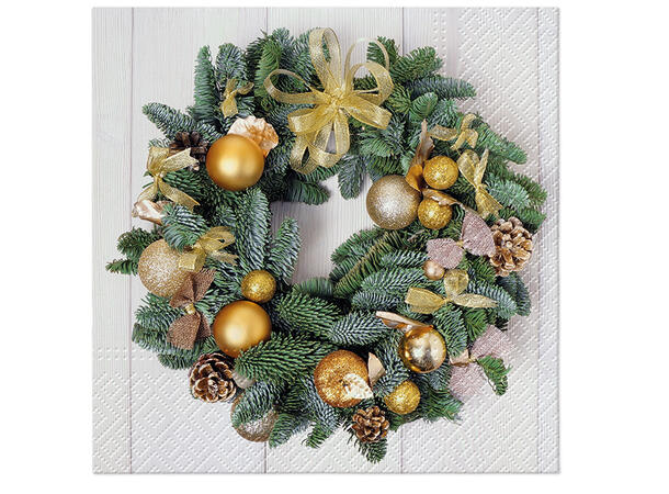 Serviett Golden Wreath TeteàTete Lunsjserviett 20 stk 3-lags 33x33cm 