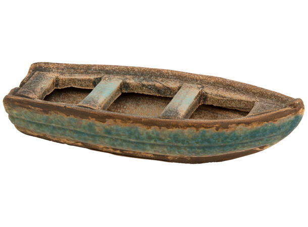 Båt robåt blå keramikk 10,8x4,1x2,9cm Forpakning: 12stk 