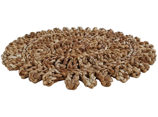 Dekkebrikke flettet natur rund 40x2cm 