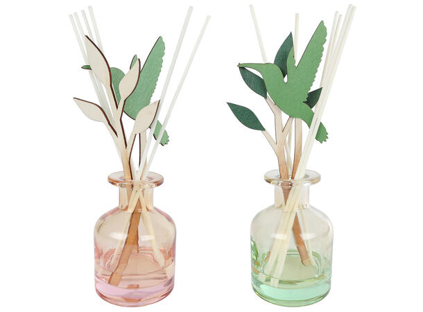 Duftolje Blomster 120ml grønn/rosa 2ass Glass:17,5x13,5x7cm 