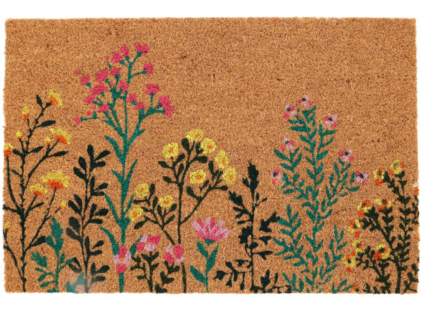 Dørmatte 40x60cm Blomstret Hello 2ass Forpakning: 12stk Vekt:1290gram 