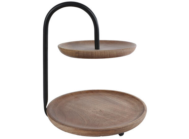Etasjefat mangotre sort metall 22x25cm 