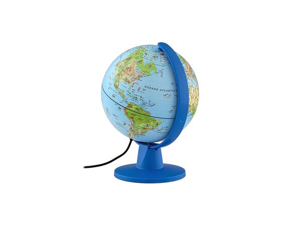 Globus Safari Norsk kart d:16cm h:22cm LED lys via USB-kabel (inkludert) 