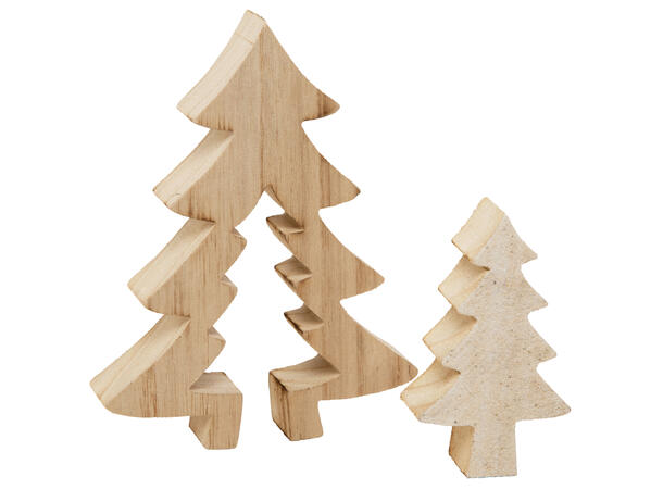 Juletre tre natur krem sand 2i1 h:15,5cm Forpakning: 12stk 