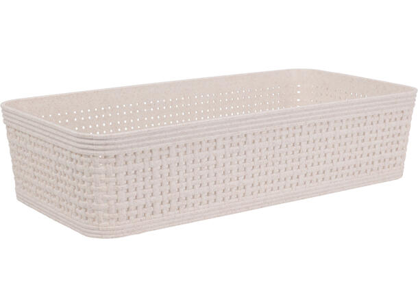 Kurv sand vevd design PP 25x13x6cm s/2 Vekt:120gram pr stk 