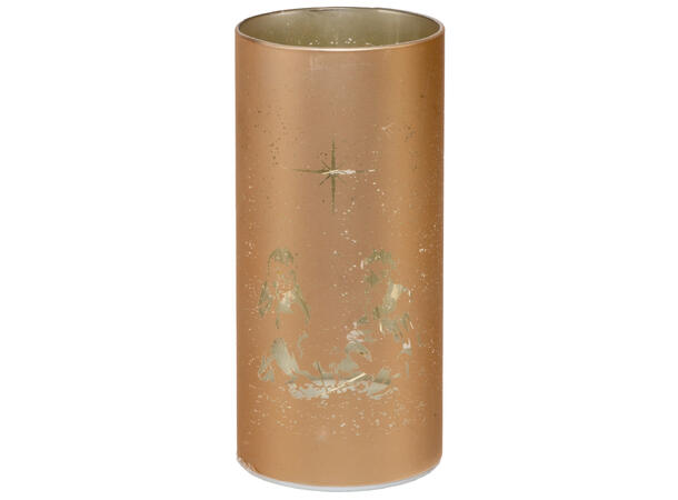Lyslykt LED Krybbe Beige 7x15cm Batteri: AAAx3 Timer 6/18t 10 ledpærer 