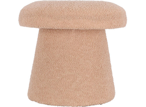 Puff beige teddystoff Polyester 43x38cm Vekt:3,2kg 