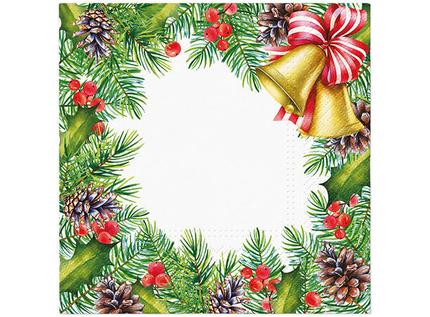 Serviett Glory Christmas Frame Lunsjserviett 20 stk 3-lags 33x33cm 