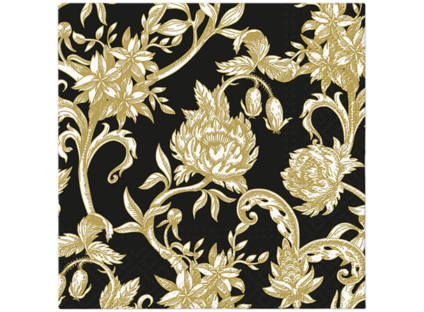 Serviett kaffe Baroque Flowers Kaffeserviett 20 stk 3-lags 25x25cm 