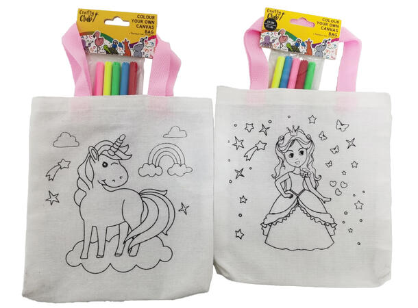 Veske fargelegging m/tusj 28,5x29cm 2ass Forpk 24sett 