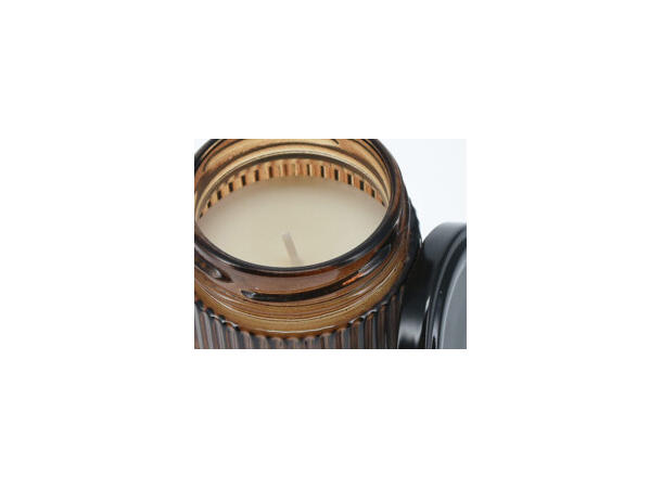 Duftlys i glass brunlig 6x7,5cm 3ass Forp:36st 18t Duft:Lin,Sandaltre,Vanilje 