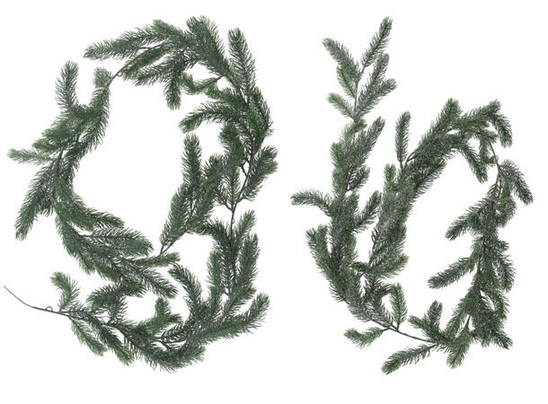 Girlander grønn frostet snø 180cm 2ass Forpk 6stk 