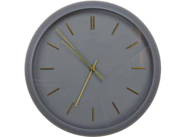 Klokke rund PP m/buet kant d:30cm 4ass Forpk 8stk 