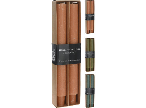 Kronelys kamel,mose,petrol 25cm 3ass 2st Forpakning: 12pk Parafinvoks 