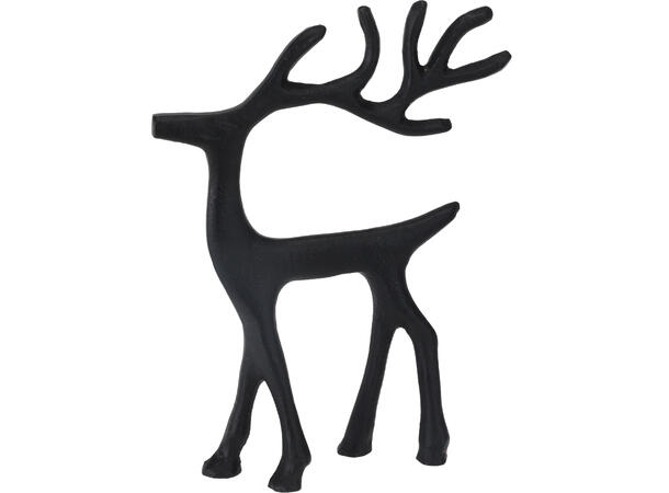 Reinsdyr sort metall 15x16cm 2ass Forpakn.12stk 