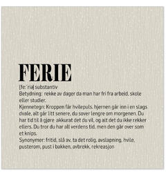 Serviett Definisjon Ferie beige/sort Lunsjserviett 20 stk 3-lags 33x33cm