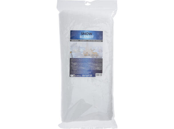 Snø kunstig løper/teppe 100x50x1cm Bomullsfibre nedbrytbar 