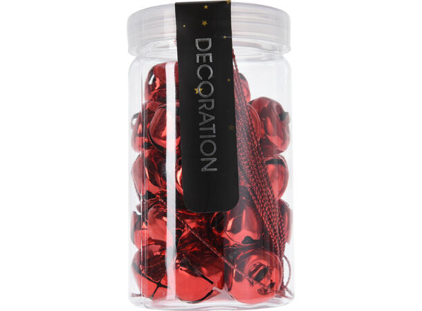 Bjelle metall Rød 3ass Display 12stk 7x15 14x25 30x20mm 