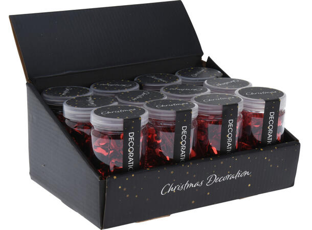 Bjelle metall Rød 3ass Display 12stk 7x15 14x25 30x20mm 