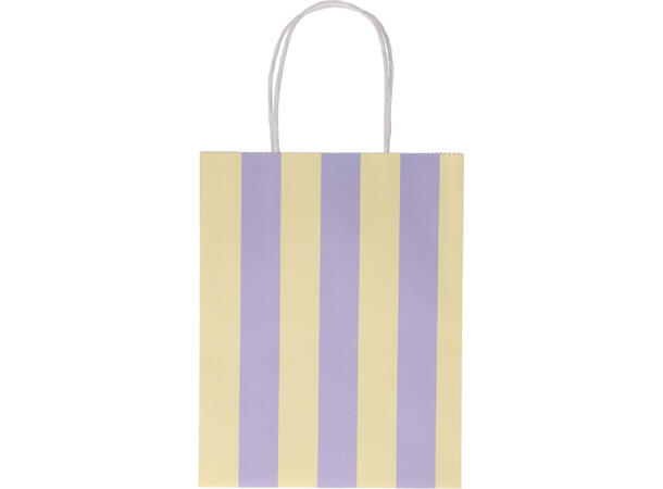 Gavepose rutet/stripet 18x10x23cm 4ass Vekt:140gram Kraftpapir 