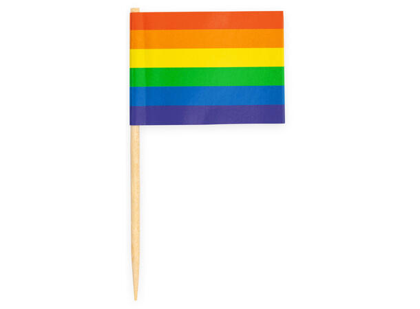 Kakeflagg 50pk Flagg Pride Regnbue 14,5x8,5x1,5cm 189gram 