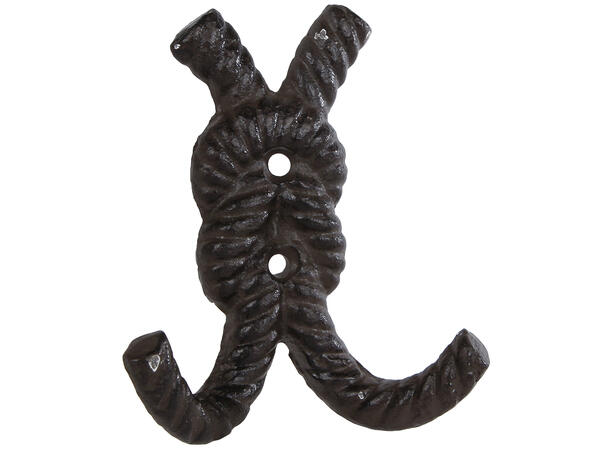 Knagg vegg knute sort jern 8x3,5x10cm 