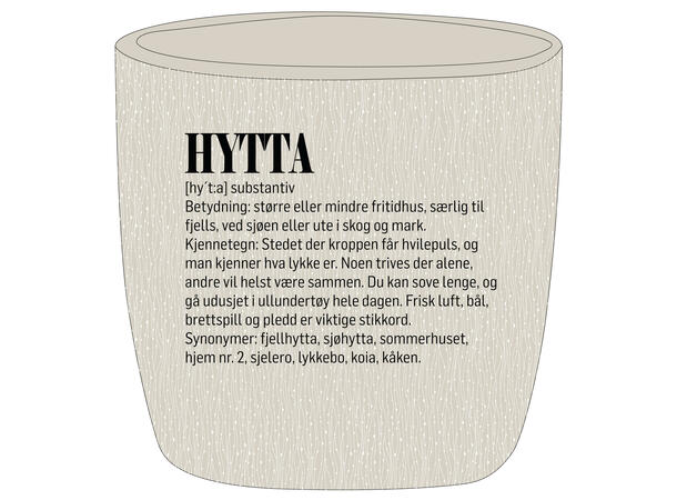 Krus definisjon hvit m/sort Hytta 330ml 8,2x9,3cm 200g 