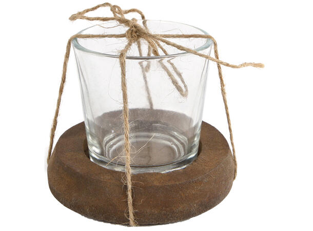 Lysglass klart glass mangotre 7,5x7cm 