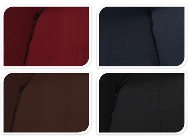 Paraply 8 spiler polyester 57cm d:109cm Display:4 sorte, 3 blå, 3 burgu, 3 brune 