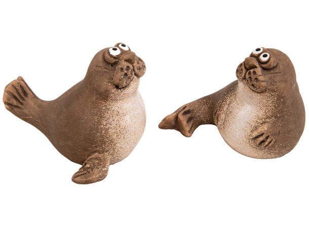 Sjøløve gråbrun keramikk 9x7,5x7cm 2ass Forpakning: 6stk 