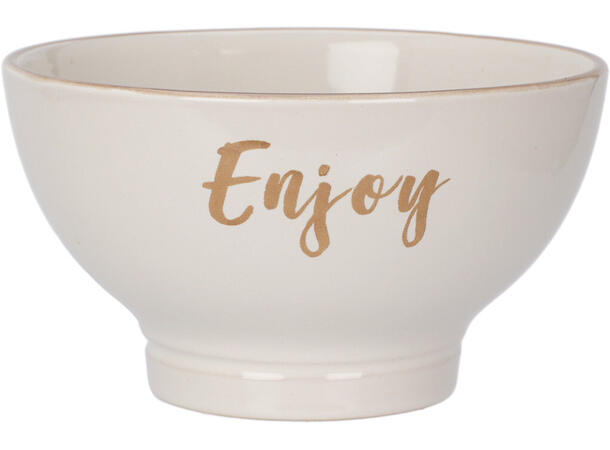 Skål Enjoy 500ml 13x7,5cm 4ass farger Forpk: 4stk Krem, mokka, lys/m grå 380g 