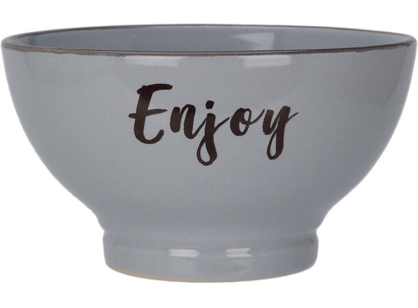 Skål Enjoy 500ml 13x7,5cm 4ass farger Vekt:380gram Krem, mokka, lys/mørk grå 