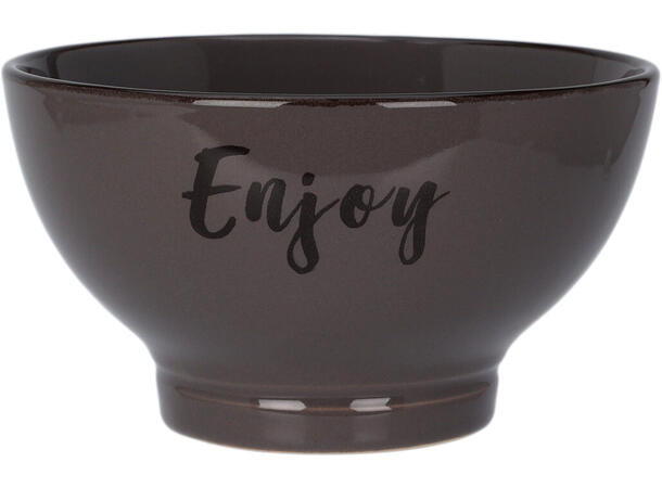 Skål Enjoy 500ml 13x7,5cm 4ass farger Vekt:380gram Krem, mokka, lys/mørk grå 