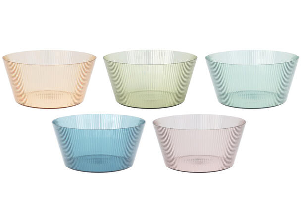 Skål stripet PS 25x12cm 4000ml 5ass 5 stk rosa,beige,grønn,blå,4stk mørkeblå 