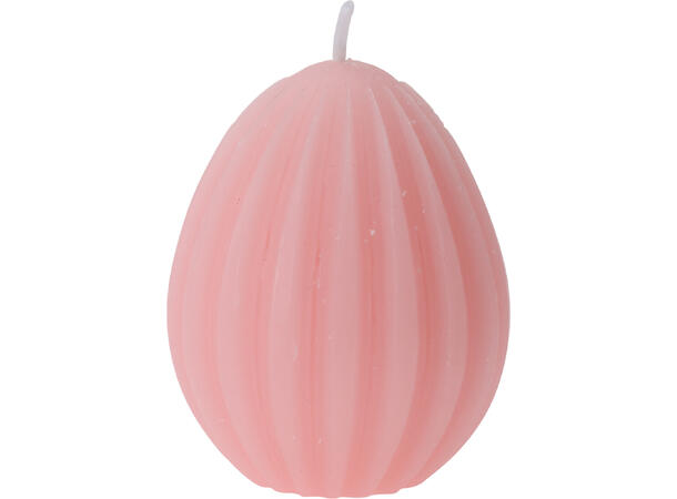 Stearinlys egg mønstret voks h:7cm 4ass 12stk i display Vekt:85gram 