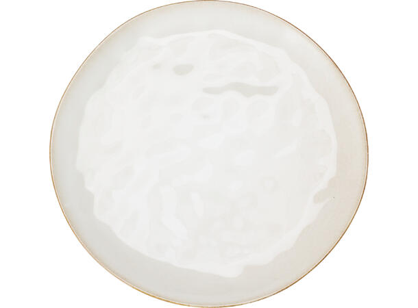 Tallerken keramikk krem m/brun d:28cm Forpkn 6stk 