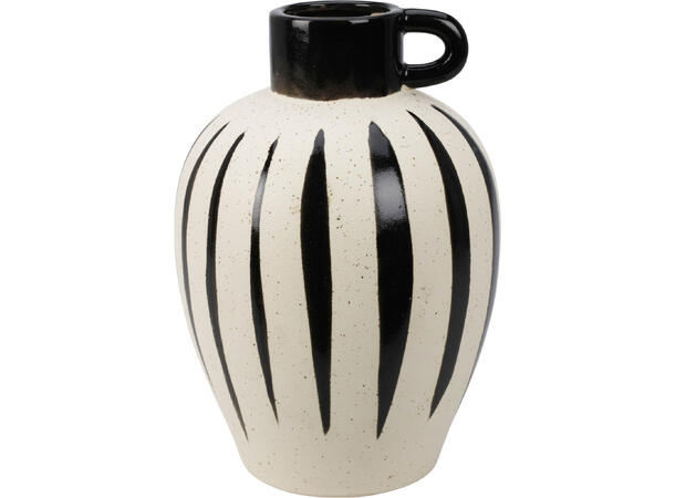 Vase keramikk 17,5x25cm brun/sort 2ass Vekt:1200gram 