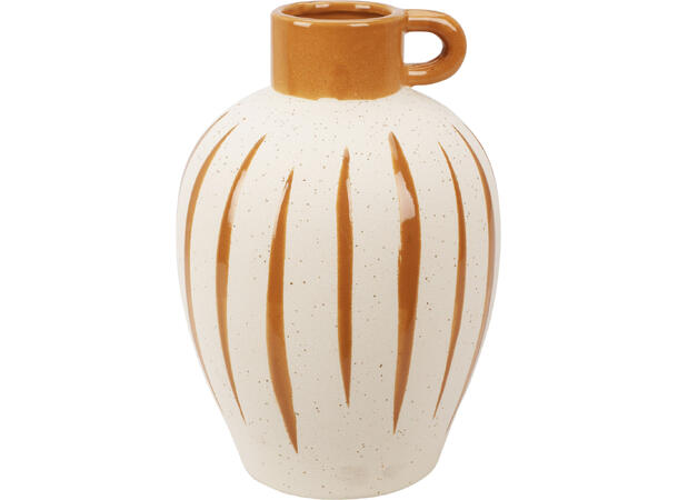 Vase keramikk 17,5x25cm brun/sort 2ass Vekt:1200gram 