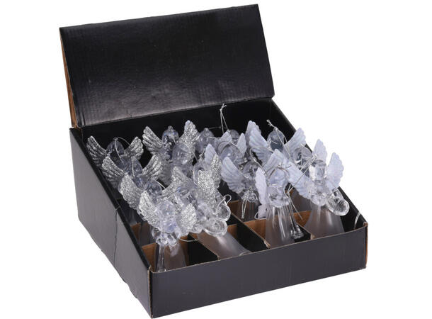 Engel blank varmhvit LED 7x10cm 4ass Display 16stk Batteri 1xCR2032 Inkl. 