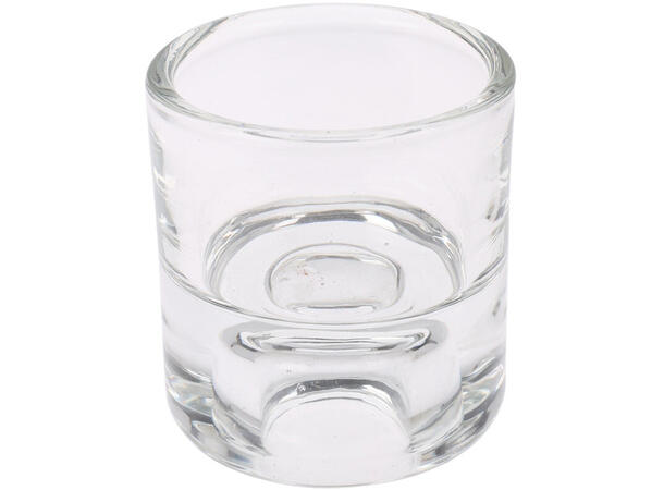 Lysestake glass 6cm klar,røyk,brun 3ass 