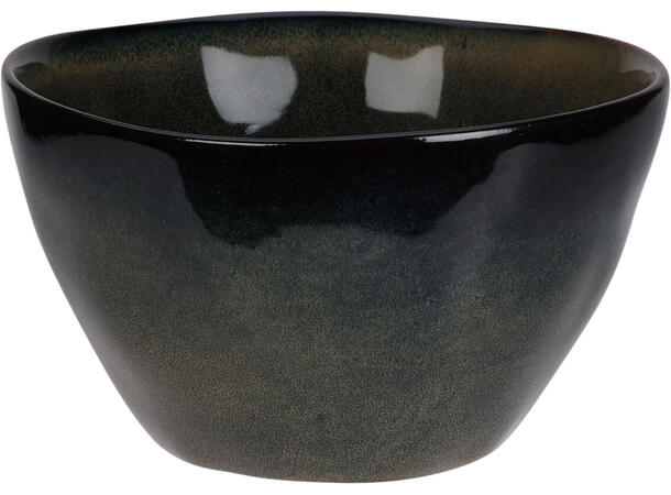 Skål keramikk brunsort 14x8cm Vekt:480gram 