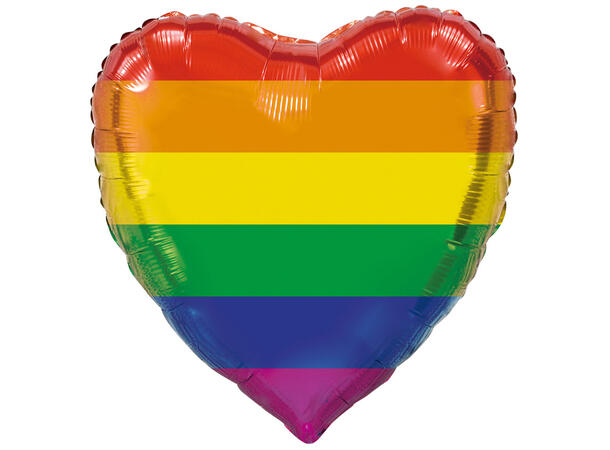 Ballong hjerte XL 90cm Pride Regnbue Pakke:20x15x0.5cm 51gram Helium og luft 