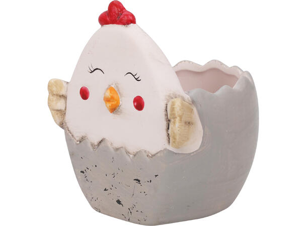 Blomsterpotte kylling terracotta 2ass 12stk i display Vekt:180gr 8,5x7,5x10cm 