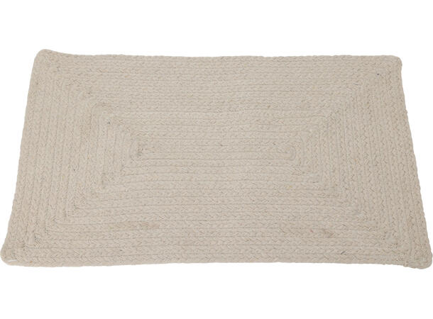 Dekkebrikke flettet bomull 30x48cm 4ass Offwhite, sand, gørnn,sort 
